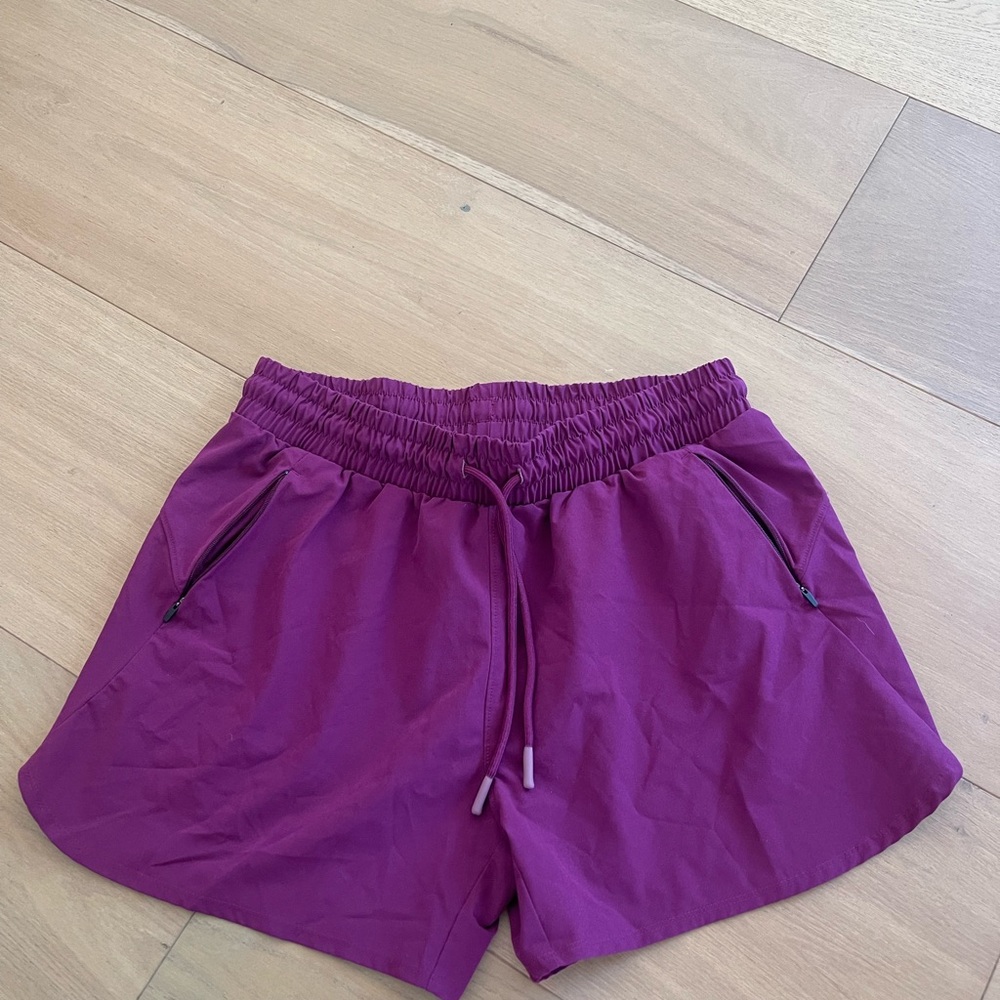 All in Motion Purple Athletic Shorts with Elastic Waistband